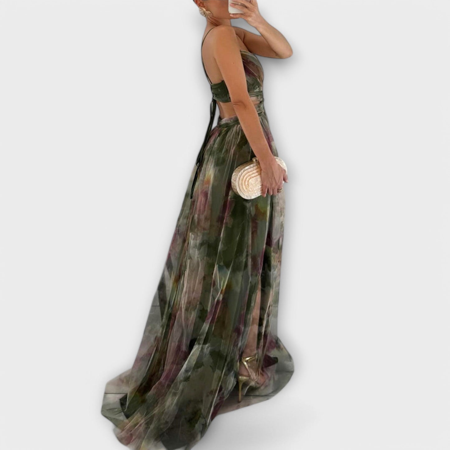 Annai Mesh Maxi jurk