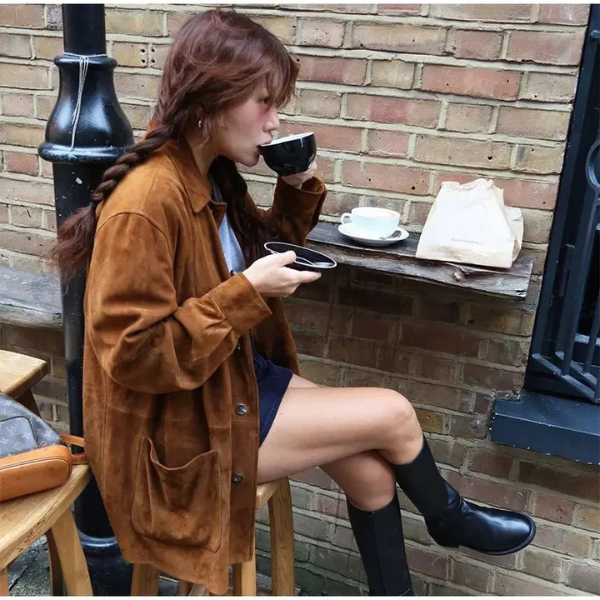 Tana| Suede Statement Coat