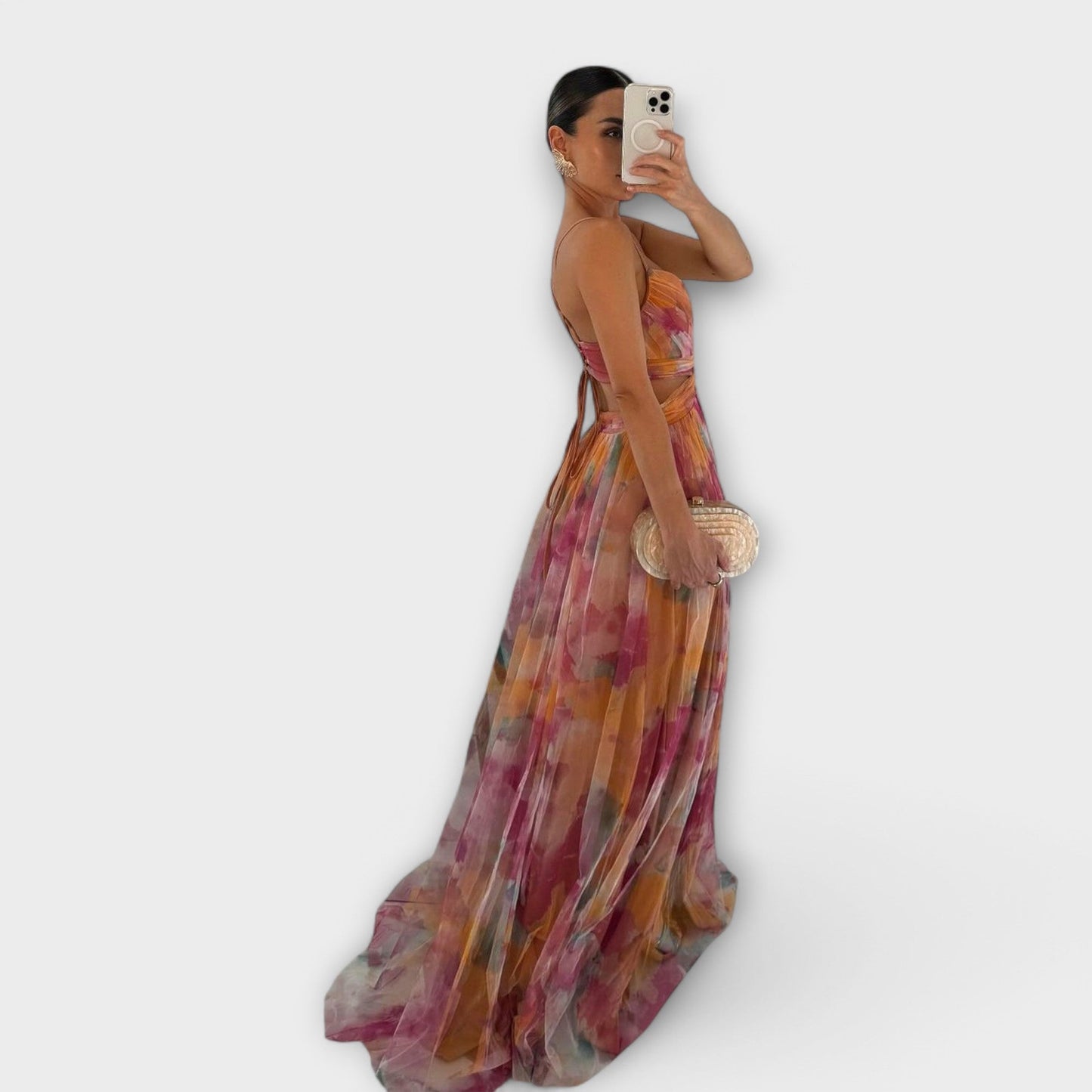 Annai Mesh Maxi jurk