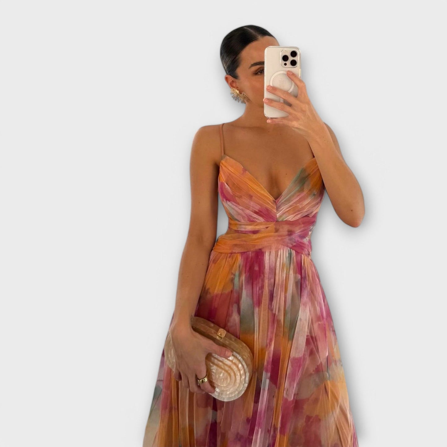 Annai Mesh Maxi jurk