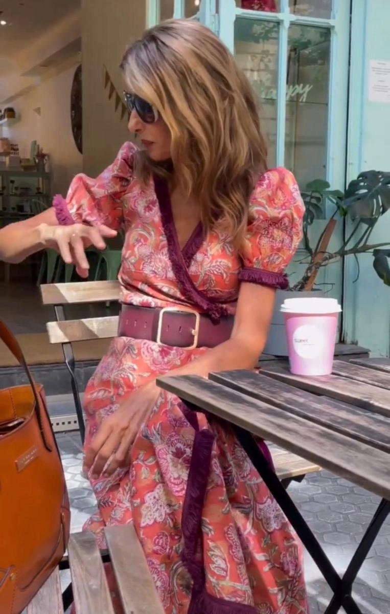 Vera| Elegante Roze Maxi Dress met Korte Mouwen