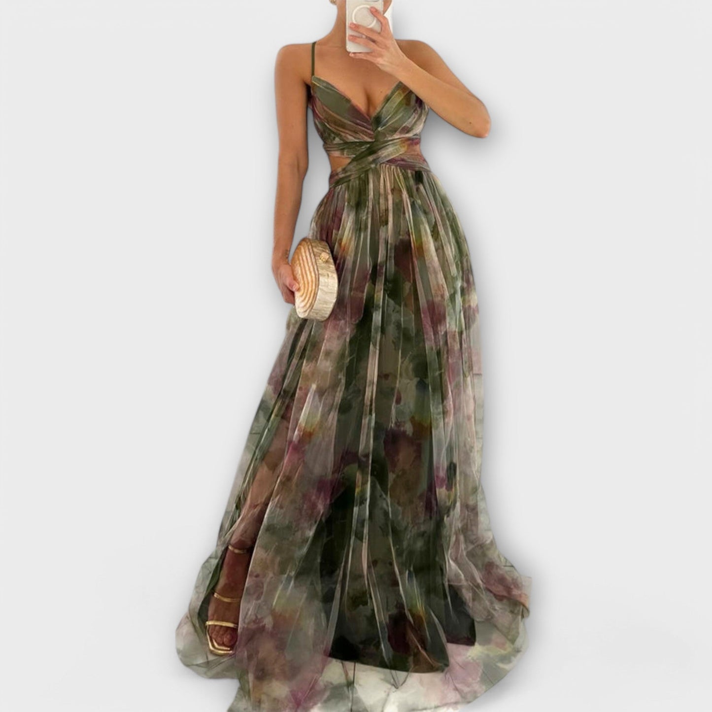 Annai Mesh Maxi jurk
