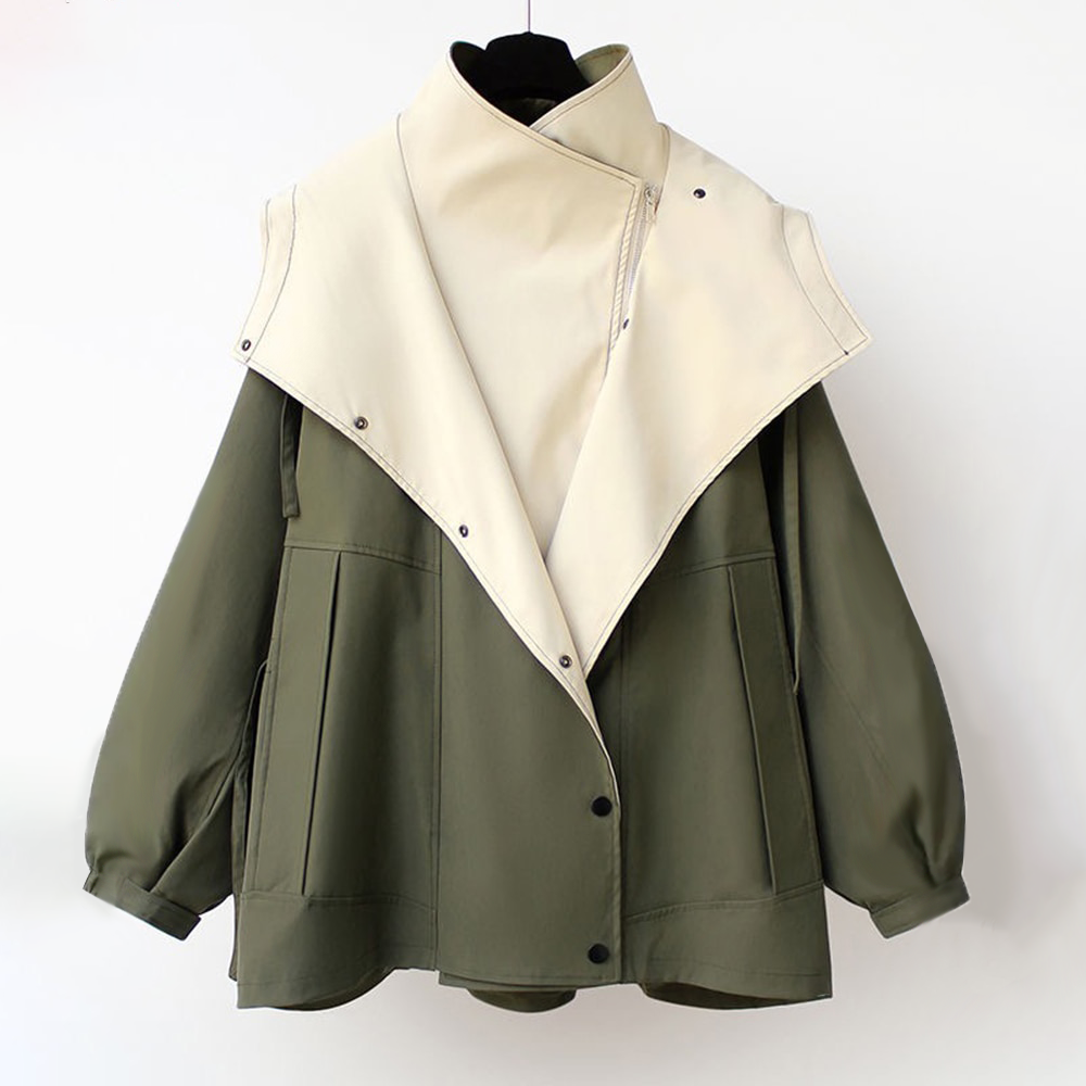 Karen | Moderne Tweekleurige Trenchcoat