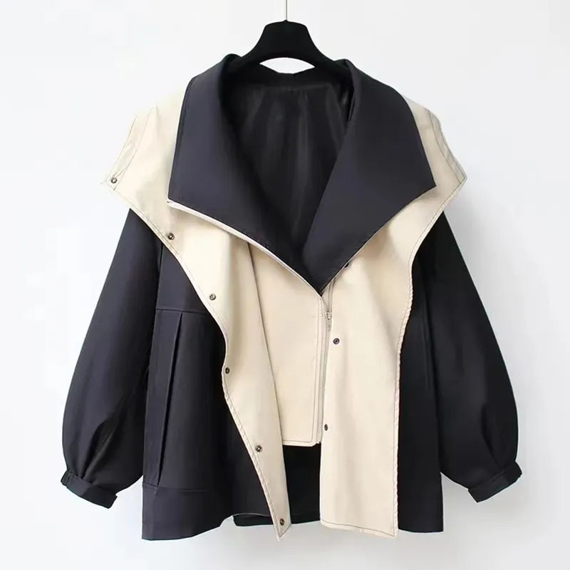 Karen | Moderne Tweekleurige Trenchcoat