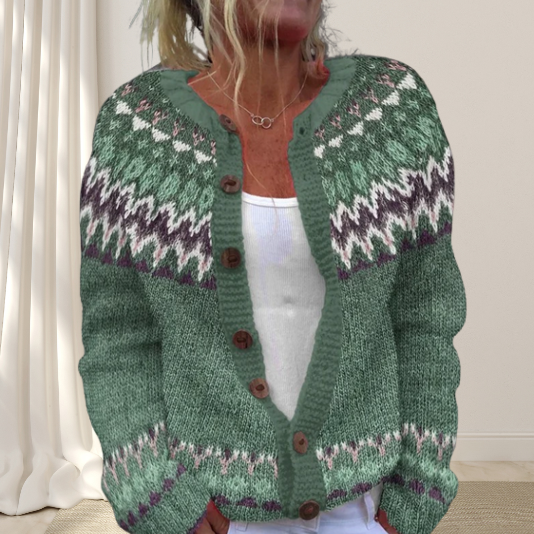 Los gebreid chique vest met patroon
