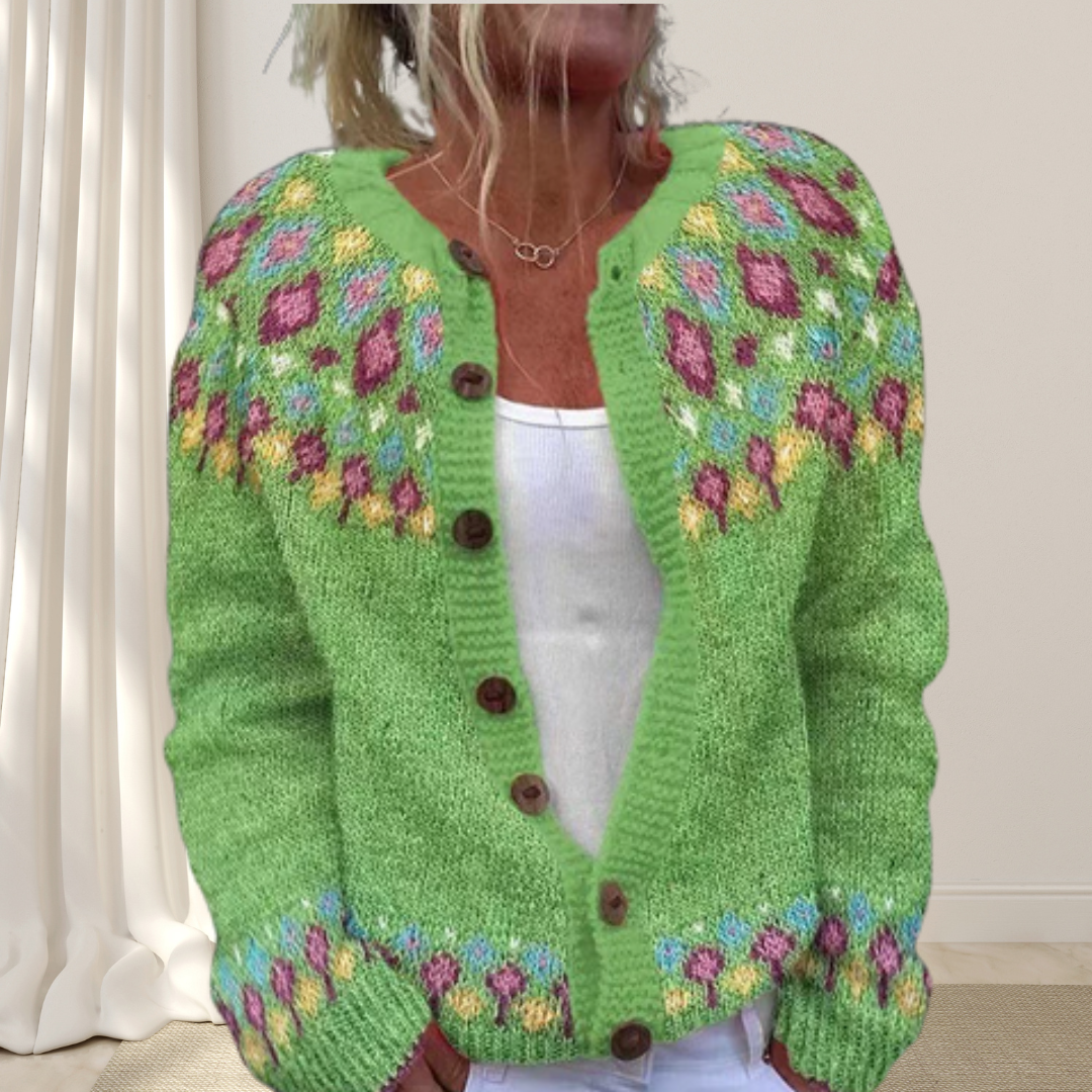 Los gebreid chique vest met patroon