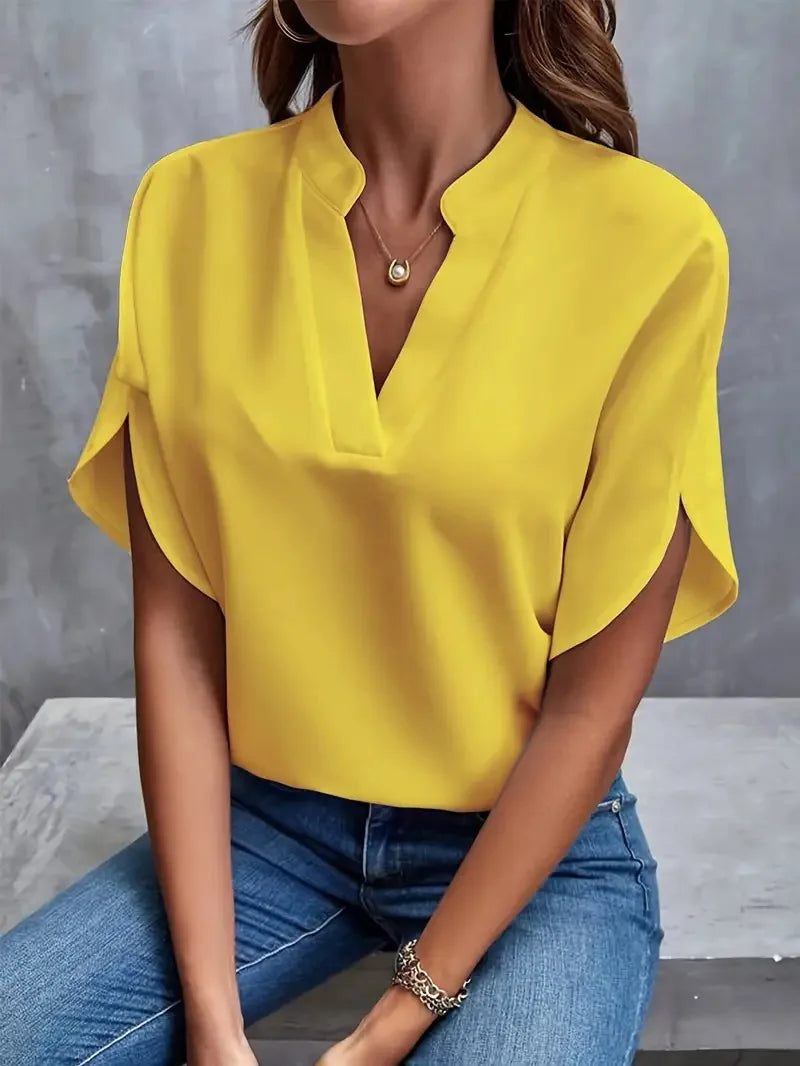 Roswina – Losvallende V-hals blouse
