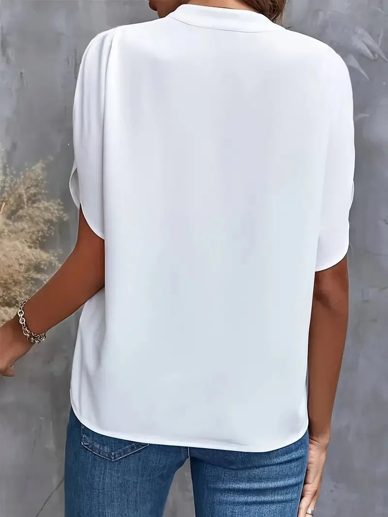Roswina – Losvallende V-hals blouse