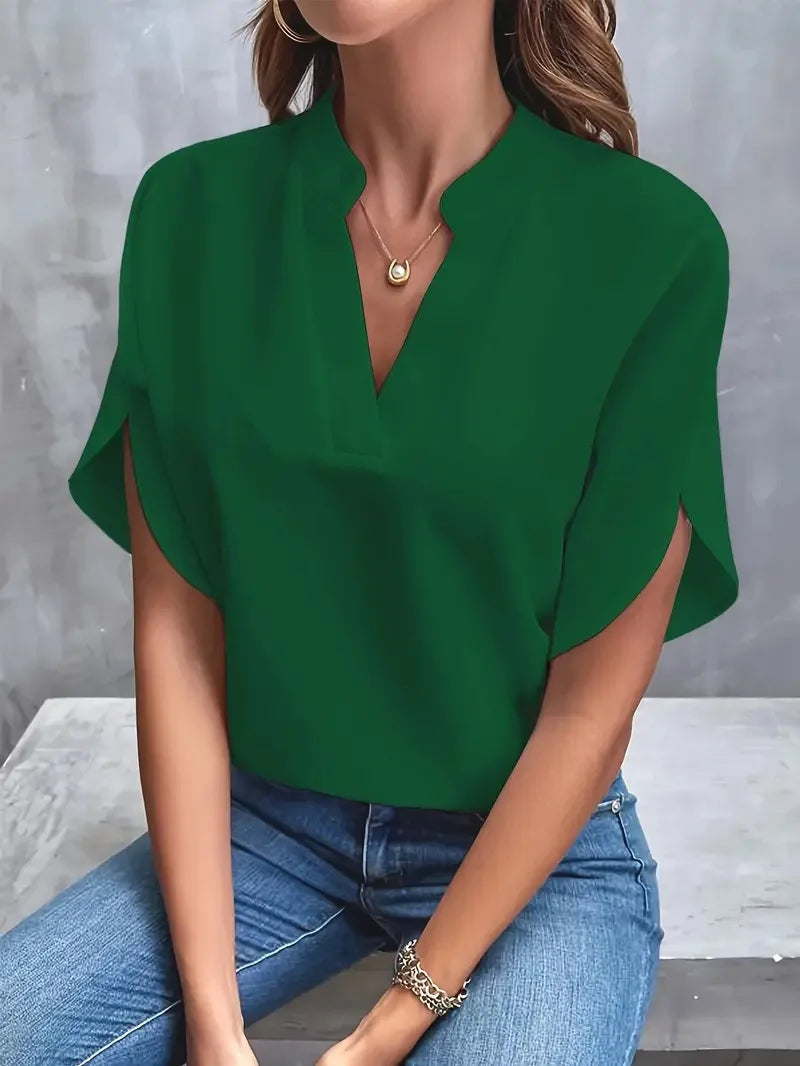 Roswina – Losvallende V-hals blouse