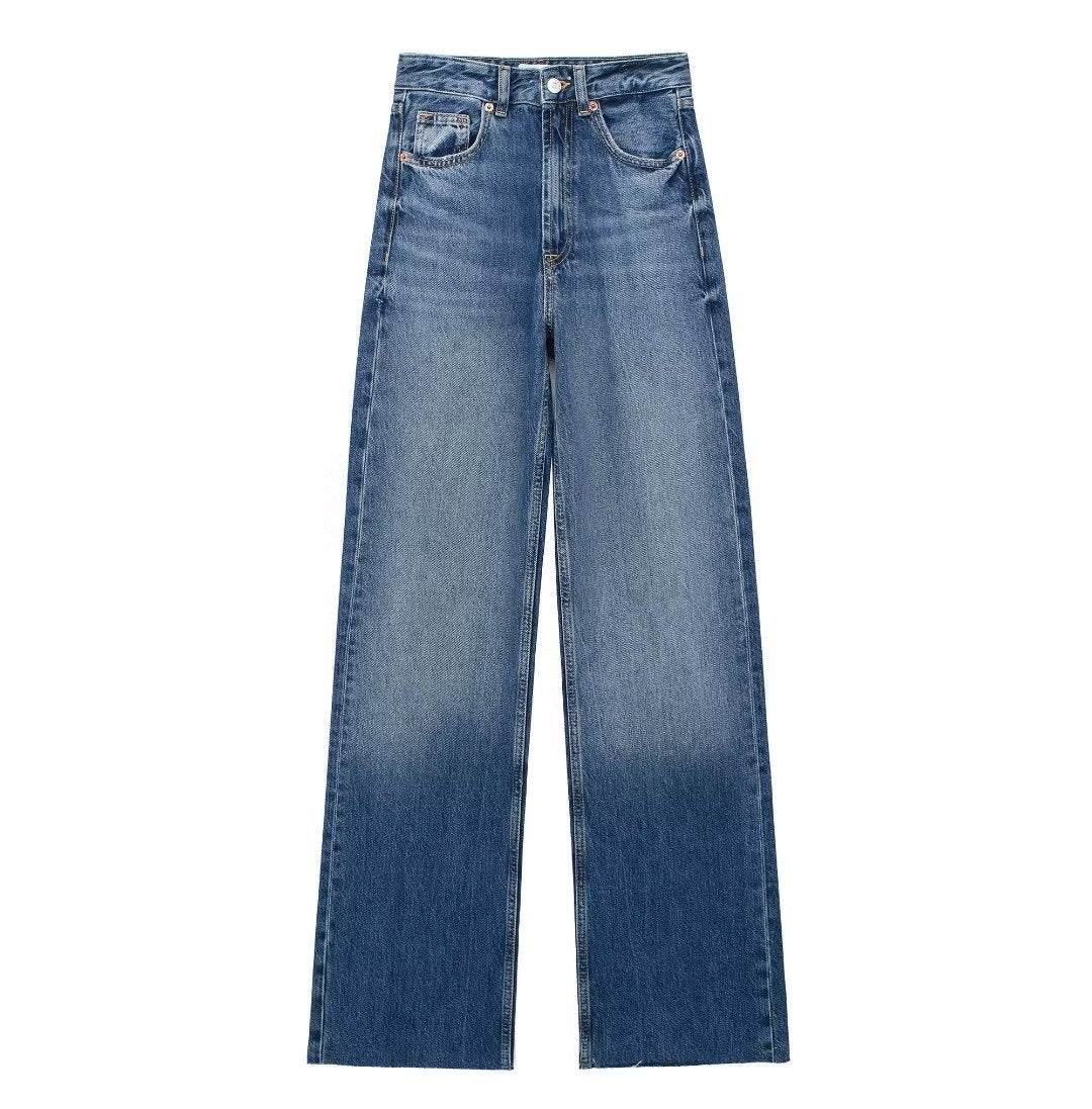 Manon| Blauwe Damesbroek Wide Leg