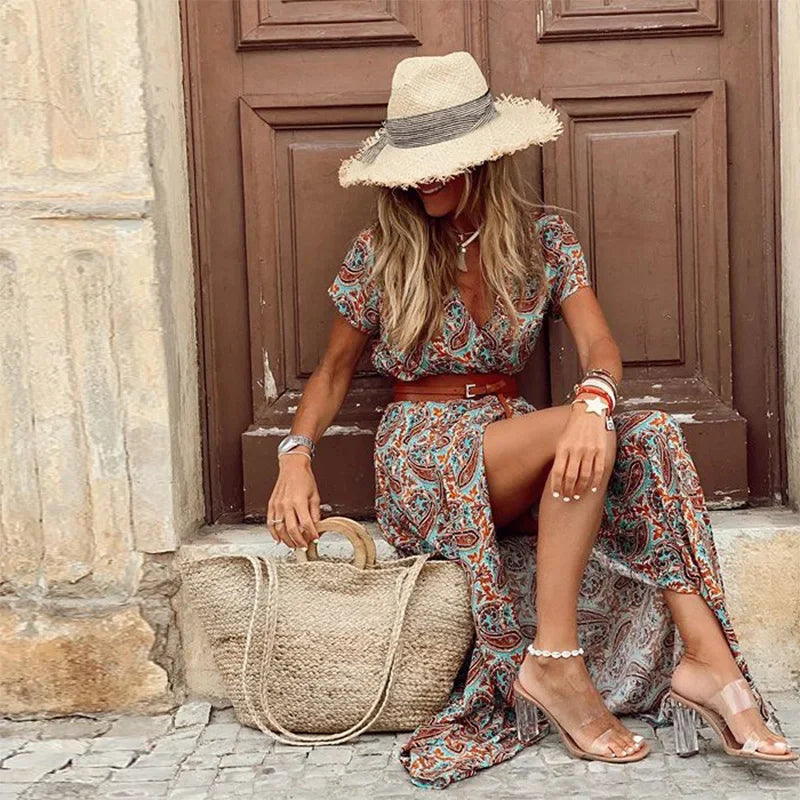 Denise | Elegante Bohemian Maxi-Jurk