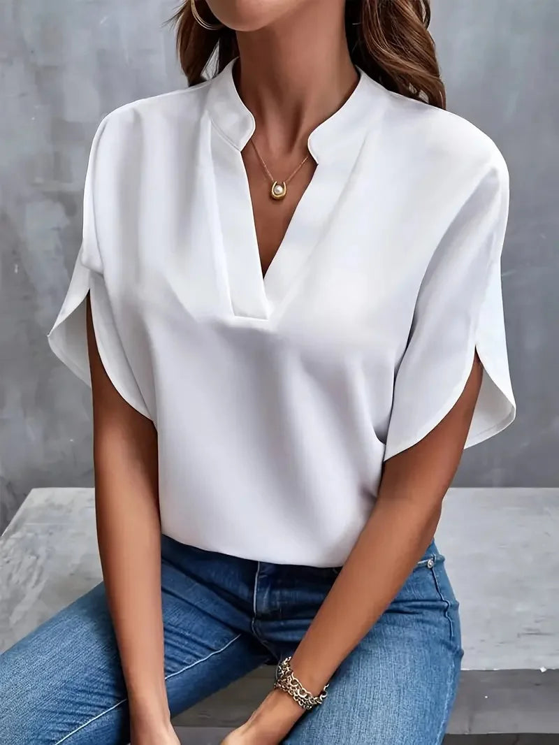 Roswina – Losvallende V-hals blouse