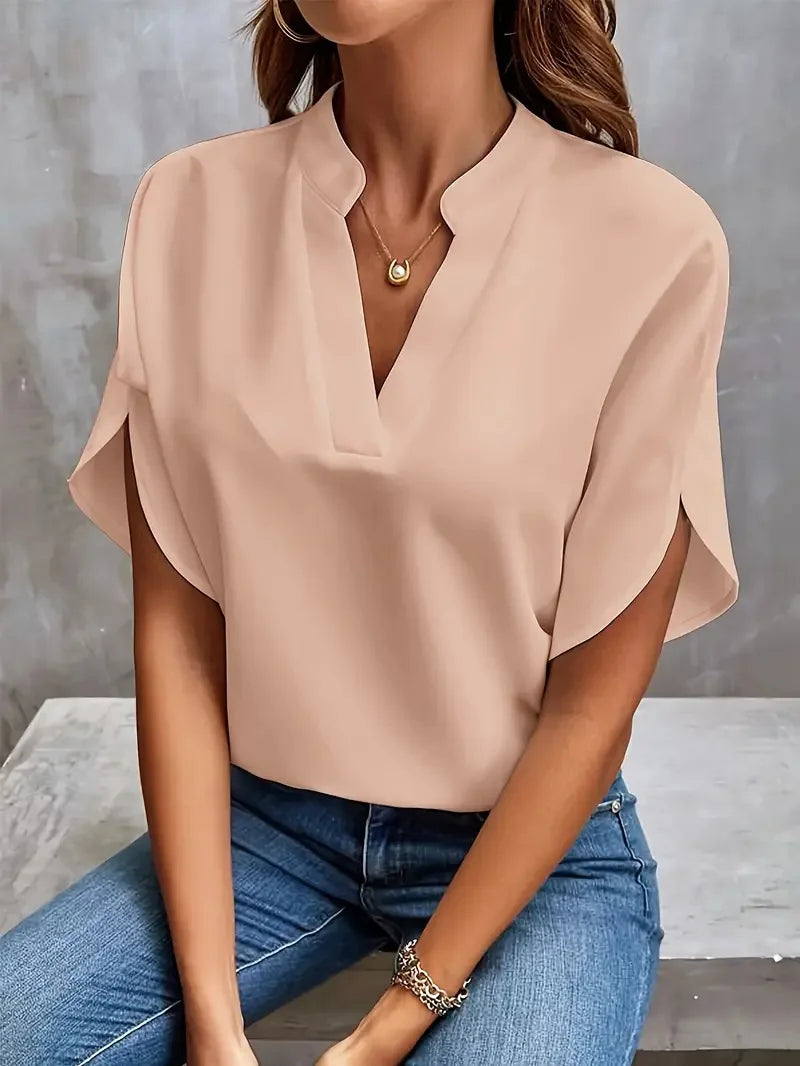 Roswina – Losvallende V-hals blouse
