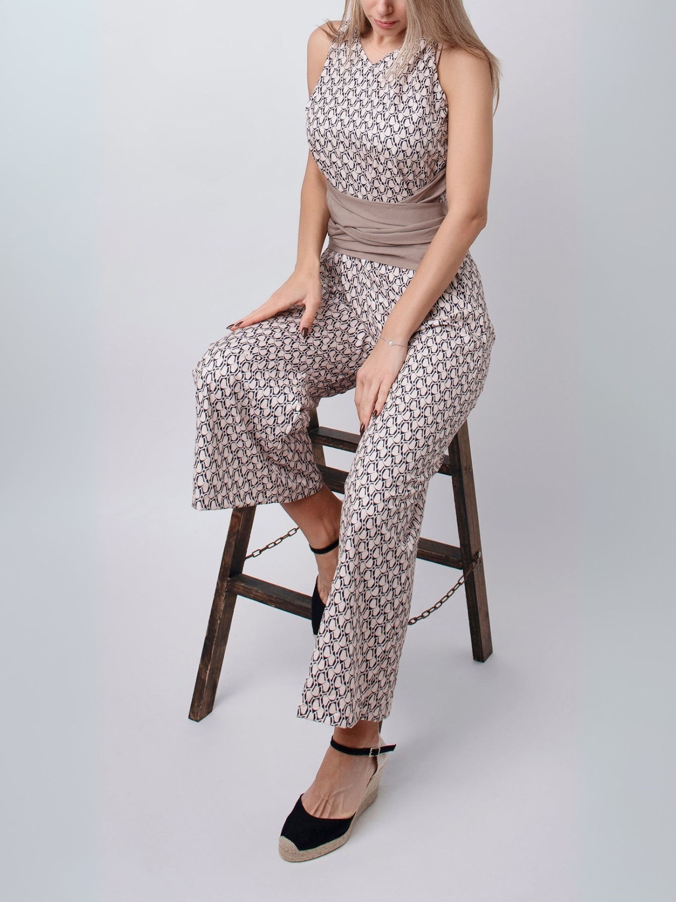 Georgia | Mouwloze Jumpsuit met ronde hals