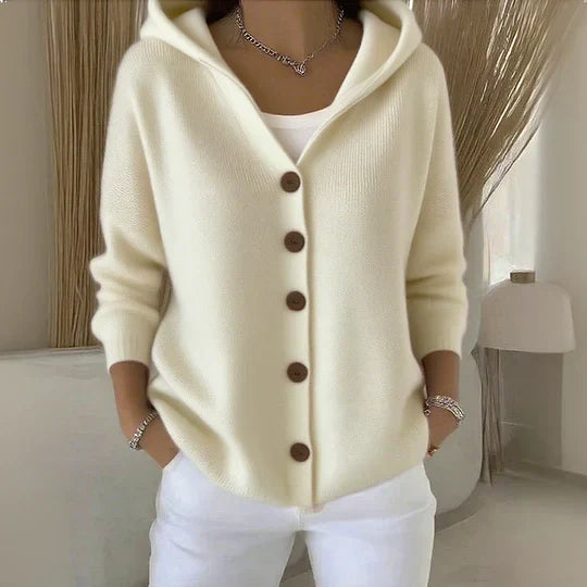 Felicia | Trendy Gebreide Jas met Capuchon