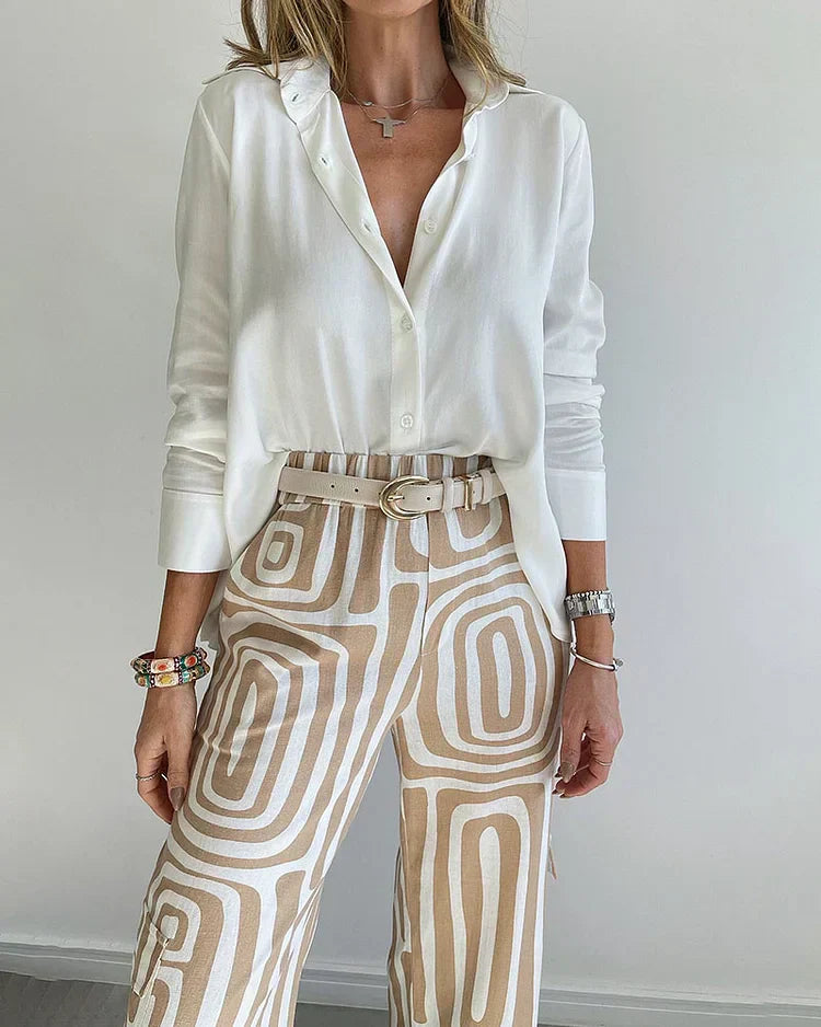 Kammay | Stijlvolle Pantalon Set – Inclusief Blouse en Riem