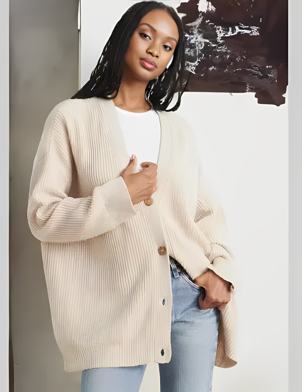 Abigail | Elegante Knopen Cardigan
