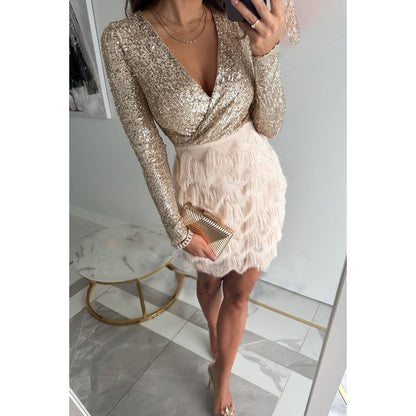 Olivia | Elegante Jurk met franjes