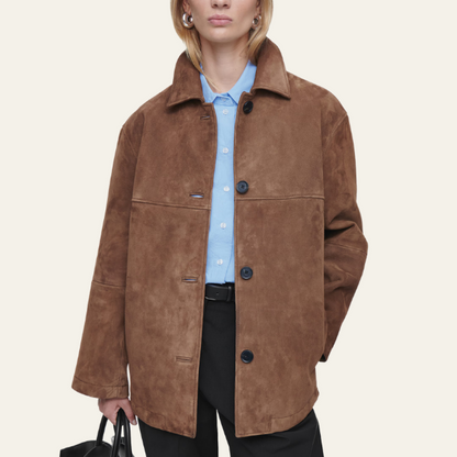 Josje | Collared Suede Jacket