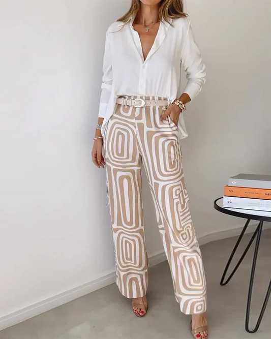 Kammay | Stijlvolle Pantalon Set – Inclusief Blouse en Riem