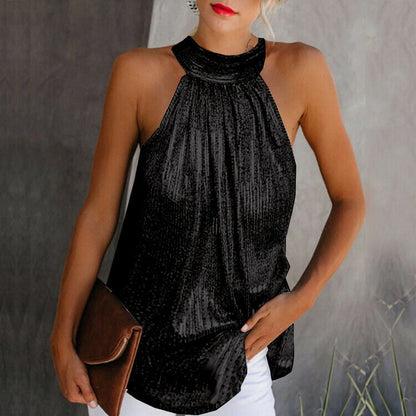 Adelyn | Glitter Halter Top
