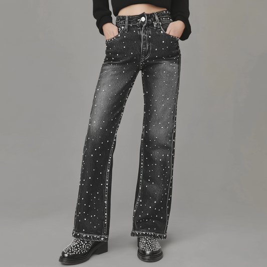 Geneva | Glitter Spijkerbroek
