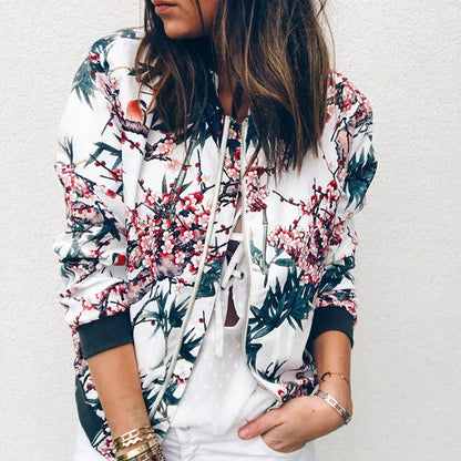 Hazel | Bomberjack met trendy bloemenprint