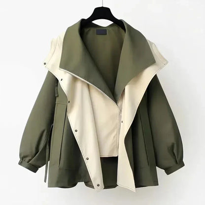 Karen | Moderne Tweekleurige Trenchcoat