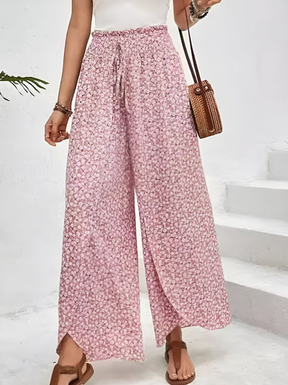 Marja| Zomerse broek met elastische pijpen en trekkoord