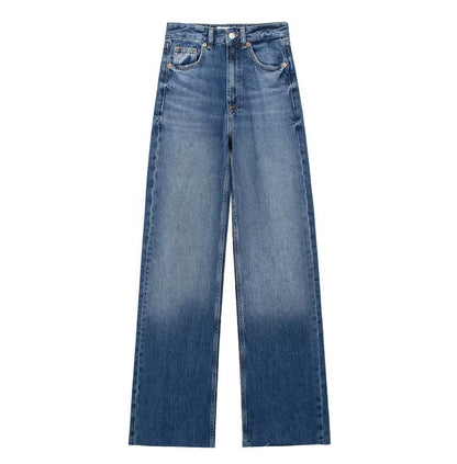 Manon| Blauwe Damesbroek Wide Leg