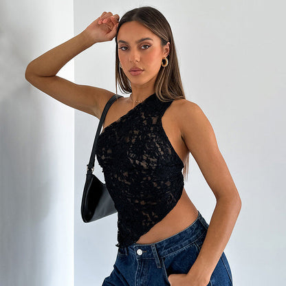 Mila | Stijlvolle Open Rug Lace Top