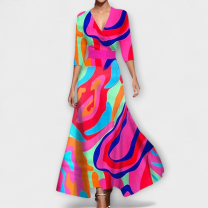 Alma - Elegante Mouw Ontwerp Damesjurk