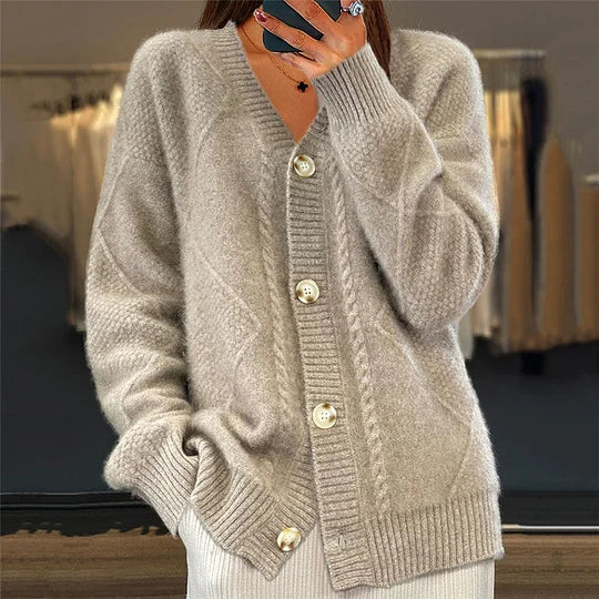 Tanner – Comfortabele Kasjmier Herfstvestje Met V-Hals
